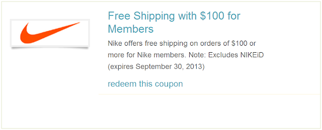 Sample Nike Discount Codes All the latest Nike promo codes, sales, free shipping offers, and coupons live right here! Stock up on running shoes, workout clothes, and other athletic gear.